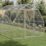 Chicken Run 2.5x4x2.25 m Galvanised Steel 3328516