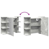 Bathroom Mirror Cabinet Concrete Grey 80x20.5x64 cm Engineered Wood 856035
