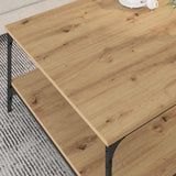 Coffee Table Artisan oak 80 x 80 x 40 cm Engineered Wood 883498