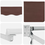 Automatic Retractable Awning Brown 300x250 cm 3215708