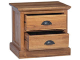 Bedside Table Natural 40 x 30 x 50 cm Solid Teak Wood 42017950