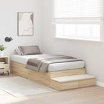 Storage Bed Frame with Drawer Sonoma Oak 236.5 x 80 x 31.5 cm 3335599