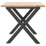 Coffee Table X-Frame 90x40x45 cm Solid Wood Pine and Steel 3282686