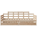 Daybed with Drawers without Mattress 90x200 cm Solid Wood 3302120