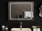 LED Bathroom Mirror Transparent 60 x 60 cm Tempered Glass 42045828