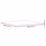 Table Top 80x80x1.5 cm Square Solid Wood Beech 355952