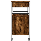 Kitchen Trolley Smoked Oak 56x43x89.5 cm Engineered Wood 842393