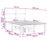 Double Bed Frame with Headboard ROSTOCK White 150 x 200 cm 3405490