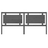 Bed Headboard Grey 205.5x4x100 cm Solid Pine Wood 817962