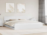 Bed Frame with Drawer White 180 x 200 cm Engineered Wood 3412157