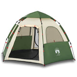 Camping Tent Cabin 4-Person Green Quick Release 4005332