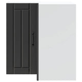 Kitchen Wall Corner Cabinet Lucca Black Engineered Wood 853858