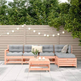 6 Piece Garden Sofa Set Solid Wood Douglas Fir 3250962