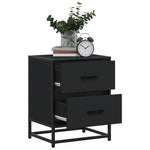 ZNTS Bedside Cabinet Black 40x31x50 cm Engineered Wood 848674