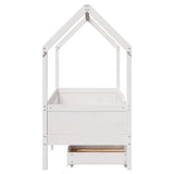 Kids Bed Frame with Drawers without Mattress 80x160 cm Solid Wood 3302042