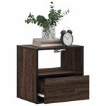 ZNTS Wall-mounted Bedside Cabinets 2 pcs Brown Oak 40x31x39.5 cm 848743