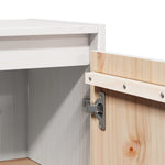 ZNTS Wall Cabinet White 30x30x60 cm Solid Wood Pine 813487