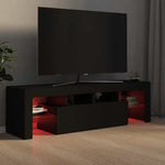 TV Cabinet with LED Lights Black 140x36.5x40 cm 804365
