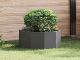 Planter Black 60 x 60 x 35 cm Steel 883738