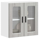 Kitchen Wall Cabinet with Glass Door Porto Grey Sonoma 854153