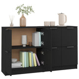Sideboards 2 pcs Black 60x30x70 cm Engineered Wood 3115805