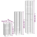 6 Piece Gabion Set Galvanised Wire 141049