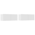 TV Cabinets 2 pcs White 80x30x30 cm Engineered Wood 804535