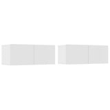 TV Cabinets 2 pcs White 80x30x30 cm Engineered Wood 804535