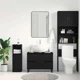 Bathroom Cabinet Black Oak 80 x 33 x 60 cm Engineered Wood 862895
