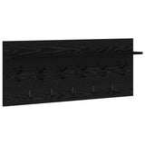 Wall-Mounted Coat Rack with Shelf Black Oak 100 x 40 x 12 cm 874444