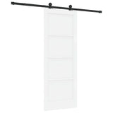 Sliding Door ORKDAL White 78 x 202 cm Solid Pine Wood 3333471