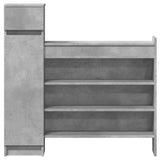 Shoe Cabinet Concrete Grey 100.5x28x100 cm Engineered Wood 840425