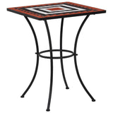 Mosaic Bistro Table Terracotta and White 60 cm Ceramic 46708