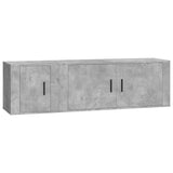 2 Piece TV Cabinet Set Concrete Grey Engineered Wood 3188426