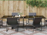 Outdoor Rug Geometric ARAKIL Brown and White 400 x 300 cm 42003482