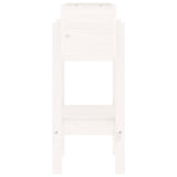 Garden Planter White 62x30x69 cm Solid Wood Pine 825234