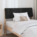Upholstered Headboard Black 100 cm Solid Pine Wood 879191