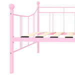 ZNTS 284671 DayBed Frame without Mattress Pink Metal 90x200 cm