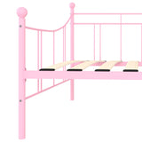 ZNTS 284671 DayBed Frame without Mattress Pink Metal 90x200 cm