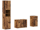 3 Piece Bathroom Cabinet Set UTRECHT Engineered Wood 3417898