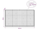 Gabion with 3.5 mm Wire and 5x10 cm Mesh 200x50x150 cm 3462838