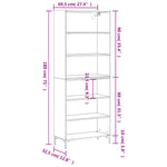 Highboard Grey Sonoma 69.5x32.5x180 cm Engineered Wood 3189579