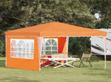 Pop-up Party Tent 288 x 288 x 245 cm Orange Oxford Fabric 42019767
