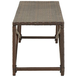 Bench Brown Polyethylene rattan and powder-coated steel 120 cm 46212