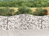 Arched Gabion Baskets 18 pcs 200x50x100/120 cm Galvanised Iron 3145654