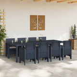 Garden Dining Set 9 pcs Anthracite Polypropylene 3378733