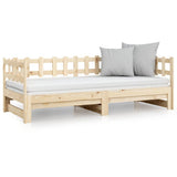 Pull-out Day Bed without Mattress 2x cm Solid Wood Pine 820766