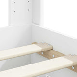 Bed Frame with Storage and Headboard White Engineered Wood 3414101