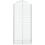 Arched Gabion Basket 100x50x220/240 cm Galvanised Iron 153441