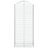 Arched Gabion Basket 100x50x220/240 cm Galvanised Iron 153441